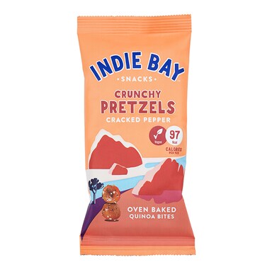 Indie Bay Cracked Pepper Quinoa Pretzel Bites 26g