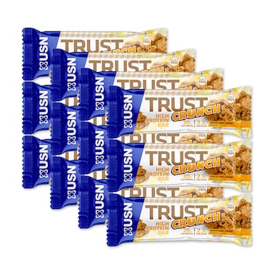 USN Trust Crunch Protein Bar White Choc 12x60g