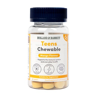 Holland & Barrett Teens Chewable Mango Flavour 30 Tablets