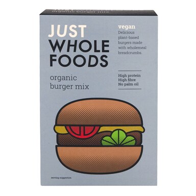 Just Wholefoods Organic Vegan Burger Mix 125g