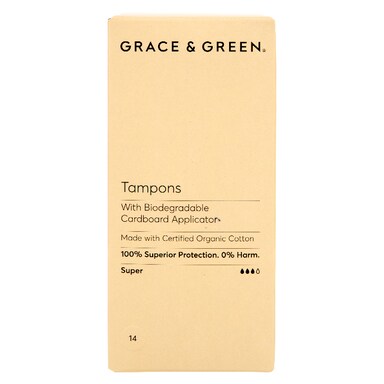 Grace & Green Applicator Tampons - Super 14 pack
