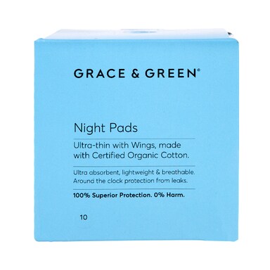 Grace & Green Night Pads 10 pack