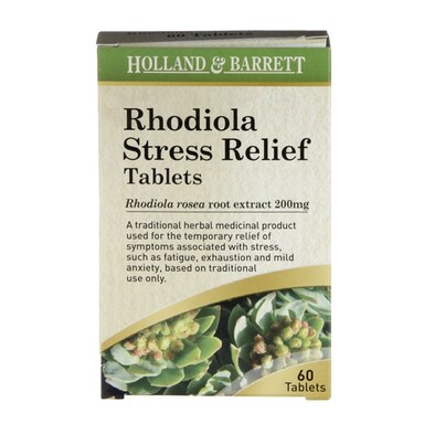 Holland & Barrett Rhodiola Stress Relief 60 Tablets 200mg