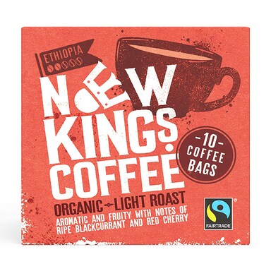 New Kings Coffee Organic Light Roast Coffee Bags 80g
