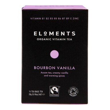 Eloments Bourbon Vanilla Chai Vitamin Tea 14x bags