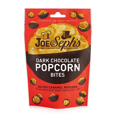 Joe & Sephs Salted Caramel Dark Chocolate Popcorn Bites 63g