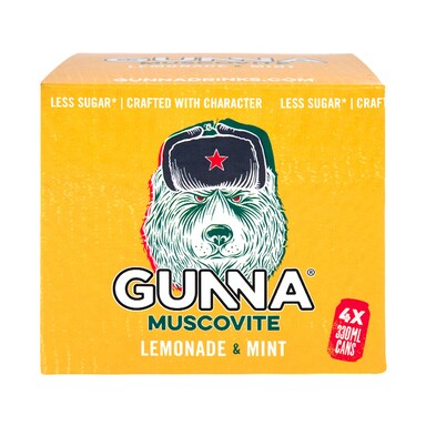 Gunna Muscovite Lemonade & Mint 4 x 330ml