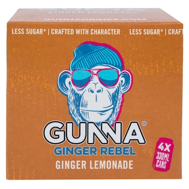 Gunna Original Rebel Ginger Lemonade 4 x 330ml