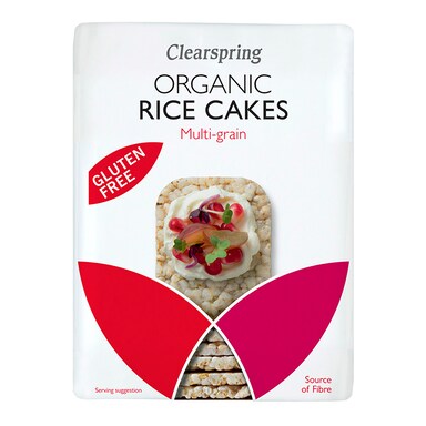 Clearspring Organic Rice Cakes Multigrain Squares 130g