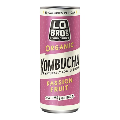 Lo Bros Passionfruit Kombucha 250ml