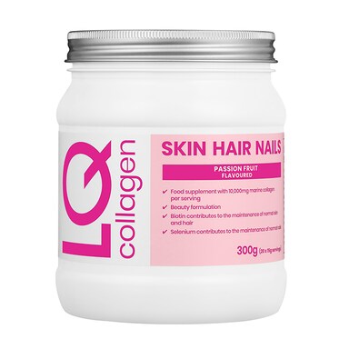 LQ Skin Hair Nails Collagen Passion Fruit Flavoured Powder 300g