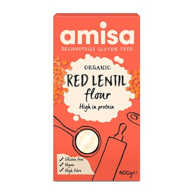 Amisa Gluten Free & Organic Red Lentil Flour 400g
