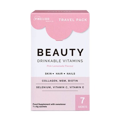 Pink Cloud Beauty Drinkable Vitamins Pink Lemonade Flavour 7 Sachets