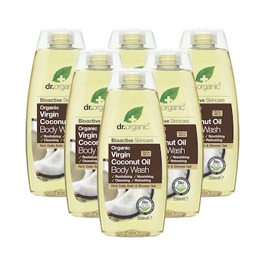 Dr Organic Organic Virgin Coconut Oil Body Wash Bundle 6 x 250ml