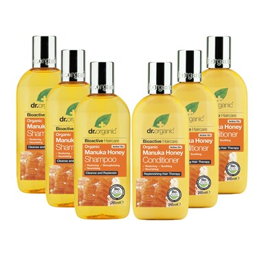 Dr Organic Manuka Honey Shampoo & Conditioner Bundle 6 x 265ml