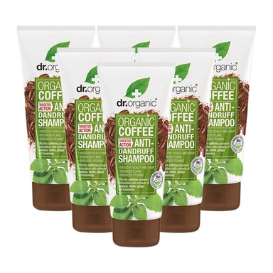 Dr Organic Coffee Anti-Dandruff Shampoo Bundle 6 x 200ml