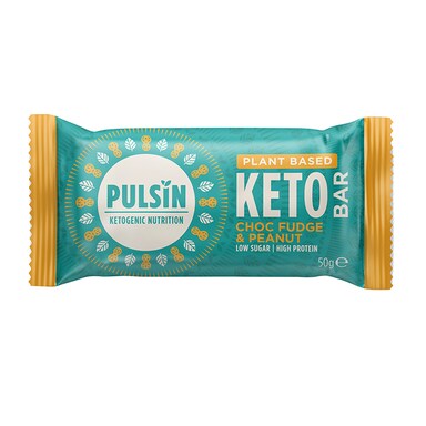 Pulsin Choc Fudge & Peanut Keto Bar 50g