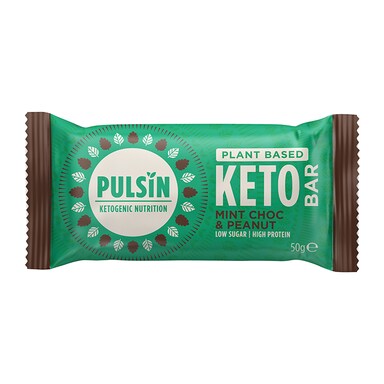 Pulsin Mint Chocolate & Peanut Keto Bar 50g