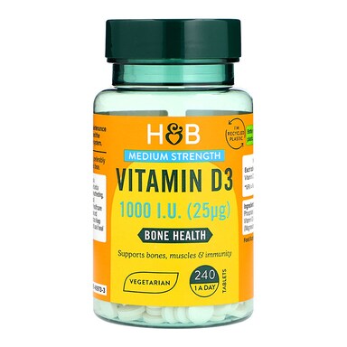 Holland & Barrett Vitamin D3 1000 I.U 25ug 240 Tablets