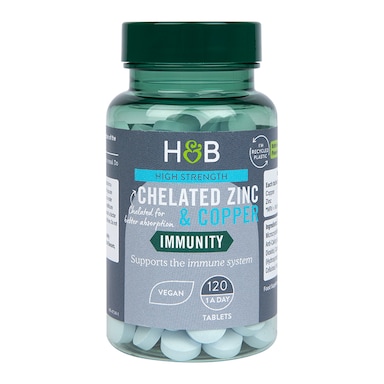 Holland & Barrett High Strength Chelated Zinc & Copper 120 Tablets