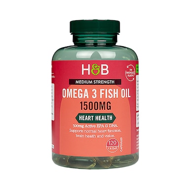 Holland & Barrett Omega 3 Fish Oil 1500mg 120 Capsules