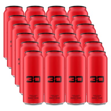 3D Energy Red Candy Punch Box 24 x 473ml