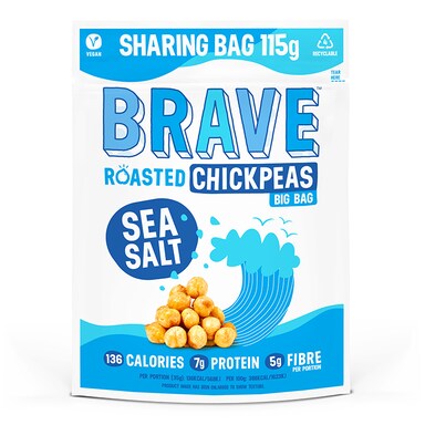 BRAVE Roasted Chickpeas Sea Salt 115g