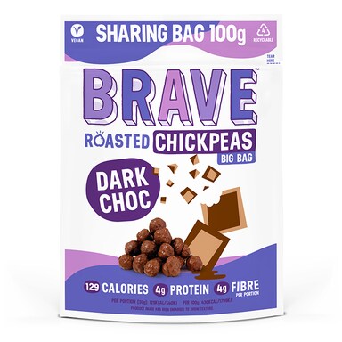 BRAVE Roasted Chickpeas Dark Chocolate 100g