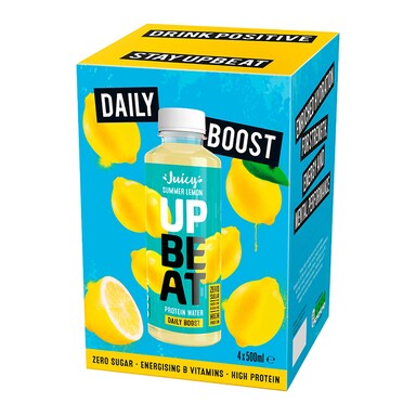 Upbeat Juicy Protein Water Summer Lemon 4 x 500ml