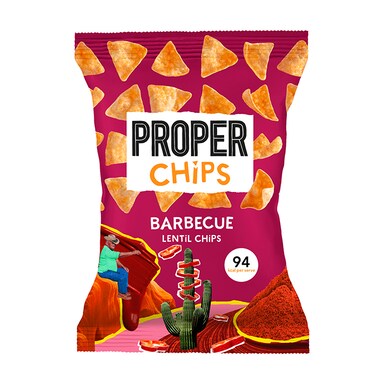Properchips Barbecue Lentil Chips Sharing Bag 85g