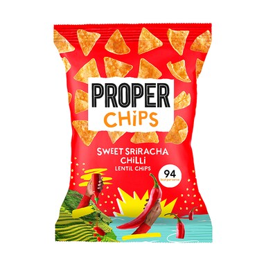Properchips Sweet Sriracha Chilli Lentil Chips Sharing Bag 85g