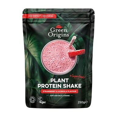 Green Origins Plant Protein Shake Strawberry & Acerola 250g