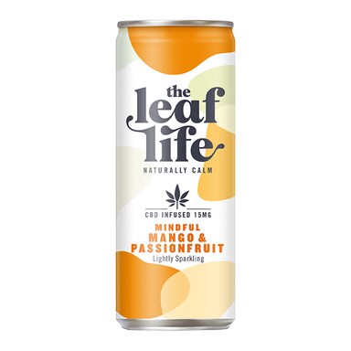 The Leaf Life Mindful Mango & Passionfruit CBD Infused Juice Drink 250ml