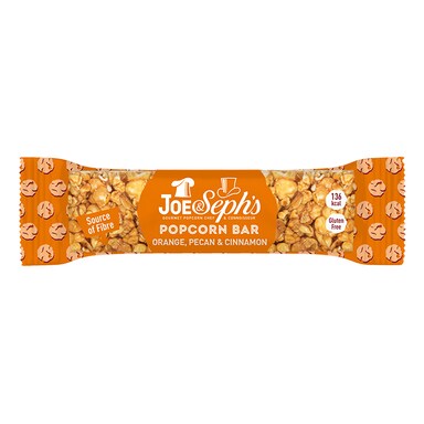 Joe & Sephs Popcorn Bar with Orange, Pecan & Cinnamon 27g