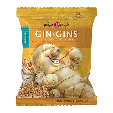 The Ginger People Gin Gins Chewy Turmeric Ginger Candy 150g