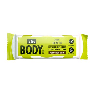 Vite Body Gut Health Dark Choc & Nut Bar 45g