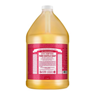 Dr Bronner's Rose Pure-Castile Liquid Soap 3.79l