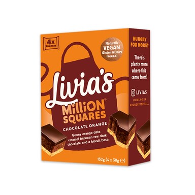 Livia's Chocolate Orange Million Squares Multipack 4 x 38g