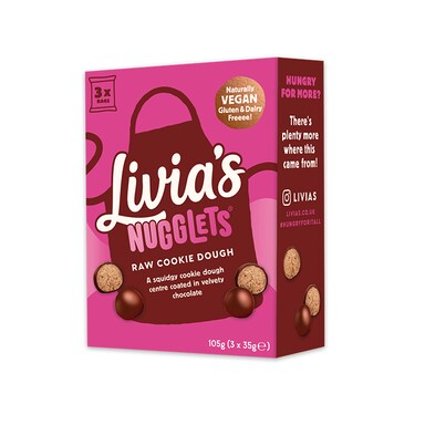 Livia's Raw Cookie Dough Nugglets Multipack 3 x 35g