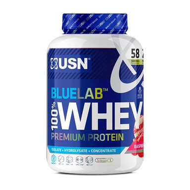 USN Blue Lab Whey Premium Protein Powder Raspberry 2kg