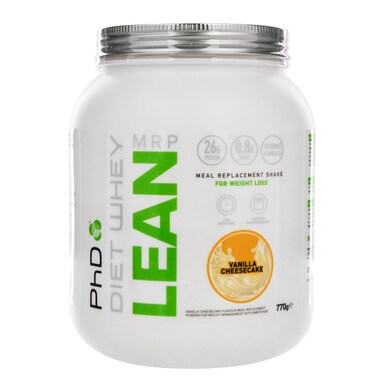 PhD Nutrition Diet Whey Lean Meal Replacement Shake Vanilla Cheesecake Flavour 770g