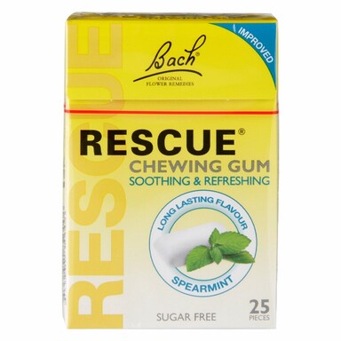 Nelsons Bach Rescue Chewing Gum Spearmint 25 Pieces