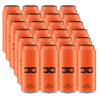 3D Energy Orange Sunburst Box 24 x 473ml