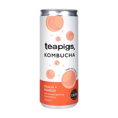 teapigs Peach & Mango Kombucha 250ml