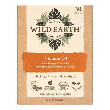 Wild Earth Vitamin D3 30 Capsules