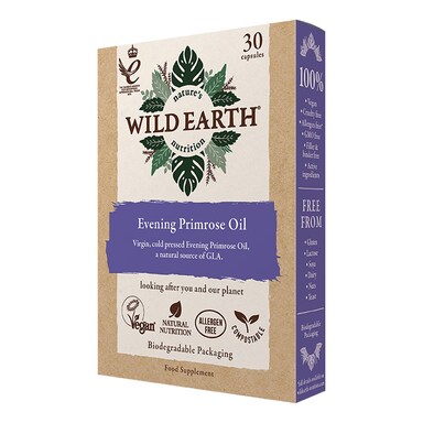 Wild Earth Organic Evening Primrose Oil 30 Capsules