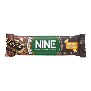 NINE Dark Chocolate & Peanut Bar 40g