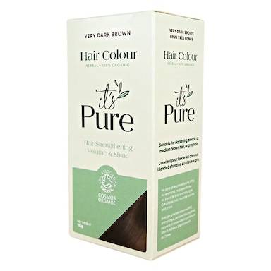 It's Pure Organic Herbal Hair Colour Very Dark Brown 110g