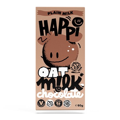 Happi Plain Oat M!lk Chocolate Bar 80g