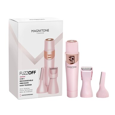 Magnitone FuzzOff 3-in-1 Rechargeable Precision Hair Trimmer - Pink